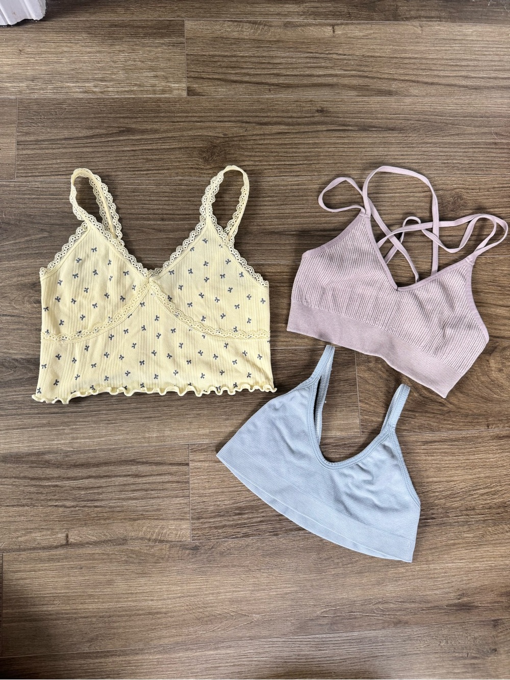 3 piece set of bras/tank top